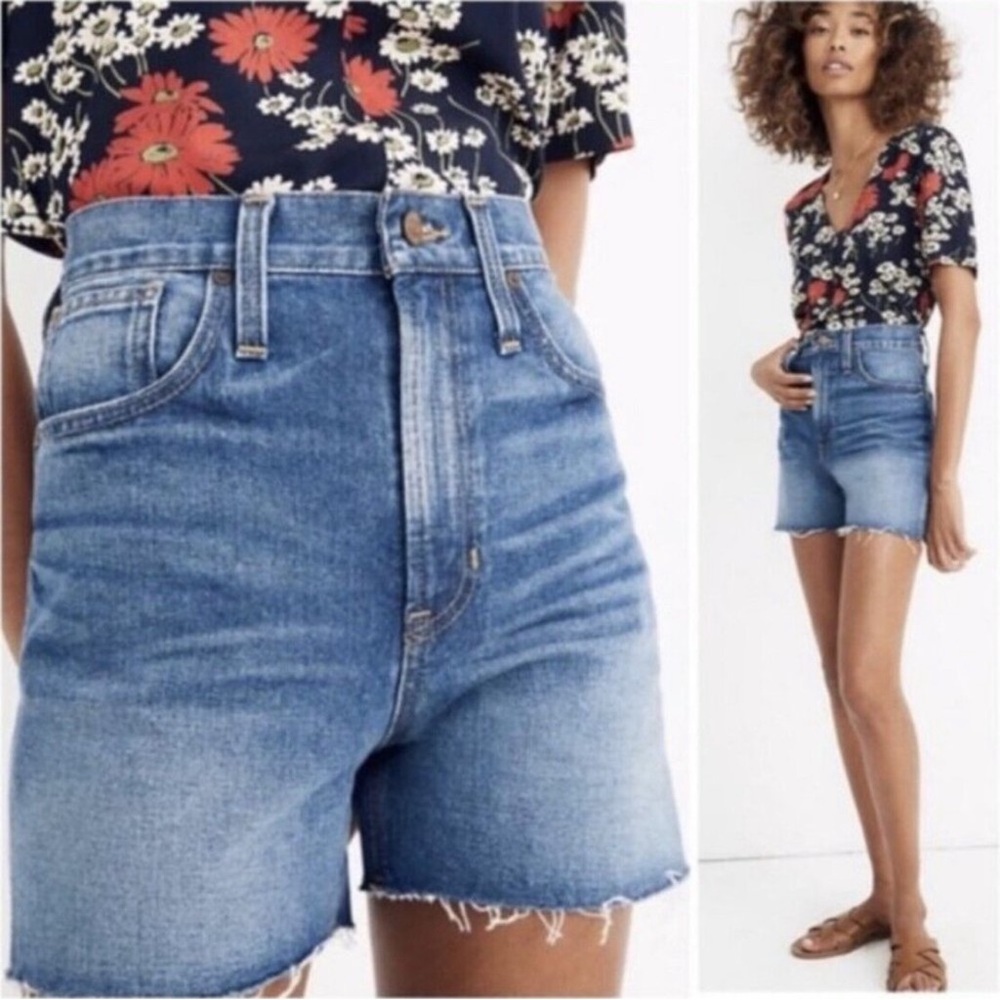 Madewell high rise denim shorts